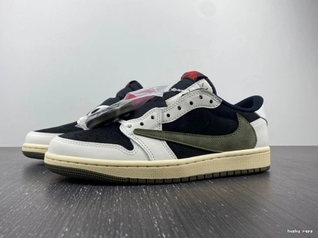 Cheap Husky Air Scott OG Olive 1 Low Travis Jordan DZ4137-106 x WMNS 0714